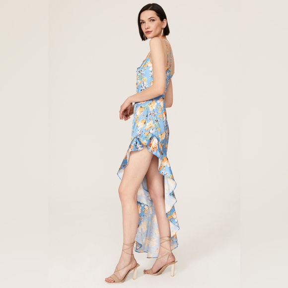 Nookie Simone Cut Out Dress in Blue Medium Womens Long‎ Gown - Picture 4 of 9